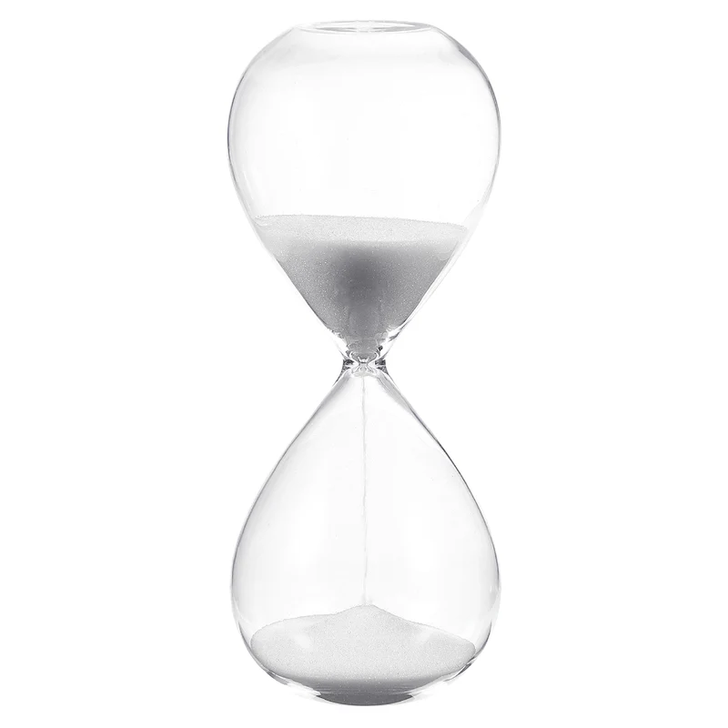 10 Minutes Sand Timer, Watch High Glass Sandglass Timer, White
