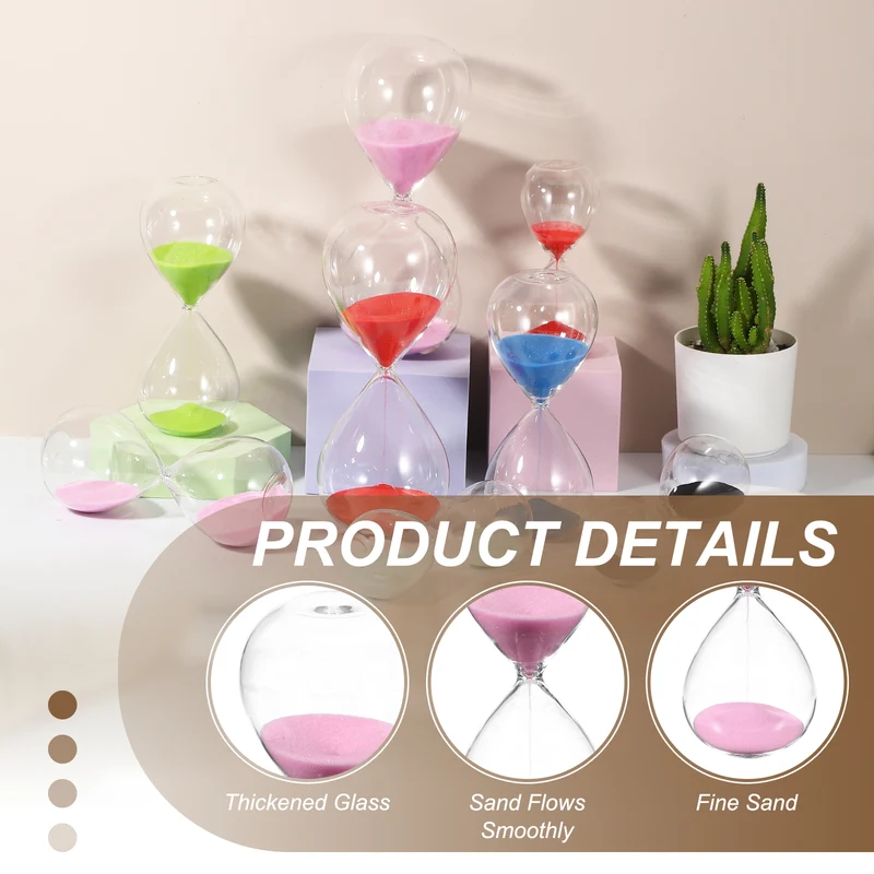 5 Minutes Sand Timer, Watch High Glass Sandglass Timer, Pink
