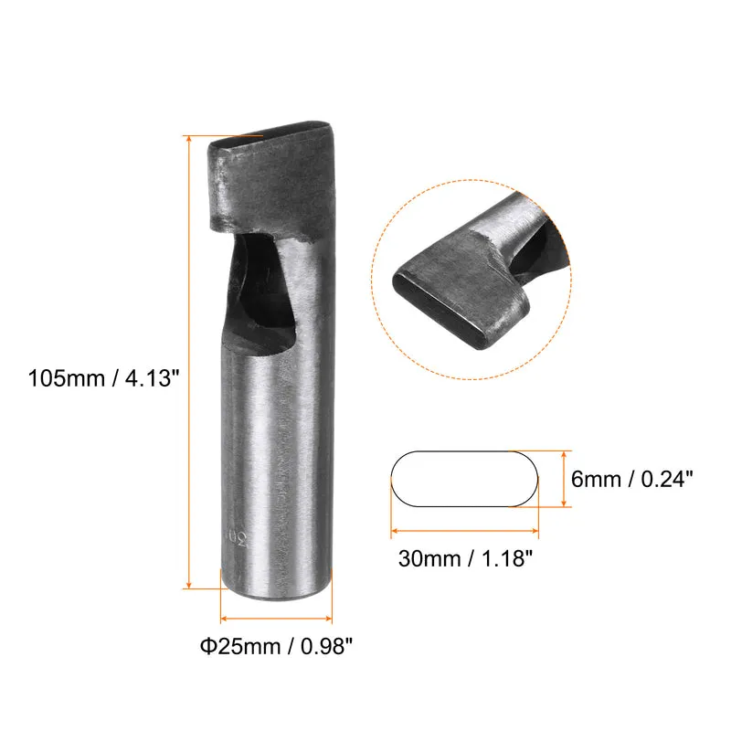 Leather Oval Hole Punch 30x6mm Belt Hole Puncher Oblong Hollow Punching Cutting Tool for Leather Crafting, Watch Band, Strap, Cloth, Gaskets