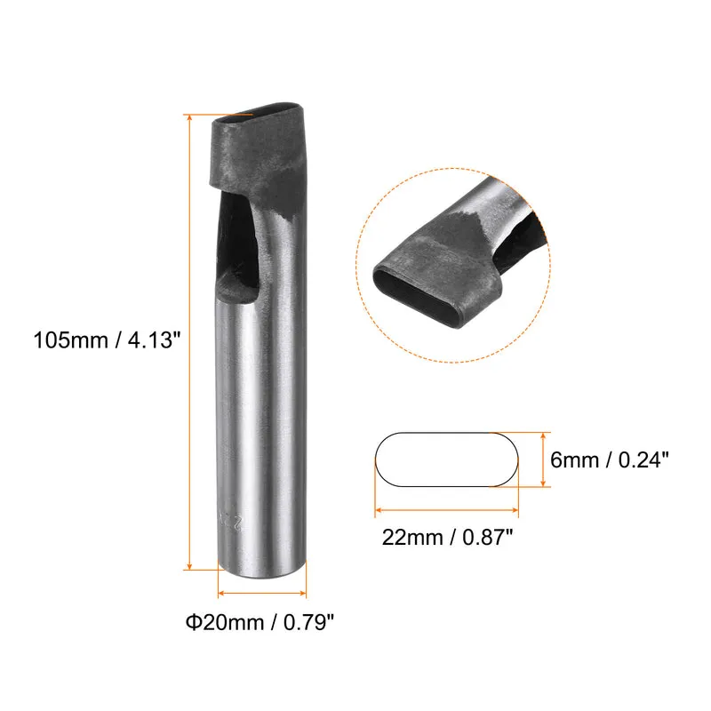 Leather Oval Hole Punch 22x6mm Belt Hole Puncher for Leather Crafting