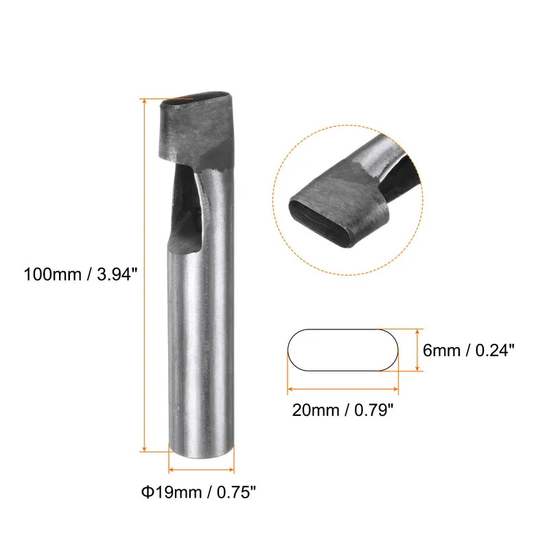 Leather Oval Hole Punch 20x6mm Belt Hole Puncher for Leather Crafting