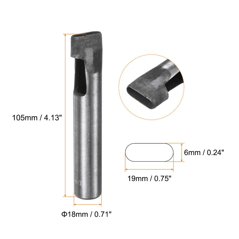 Leather Oval Hole Punch 19x6mm Belt Hole Puncher for Leather Crafting