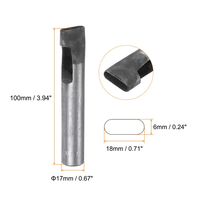 Leather Oval Hole Punch 18x6mm Belt Hole Puncher for Leather Crafting