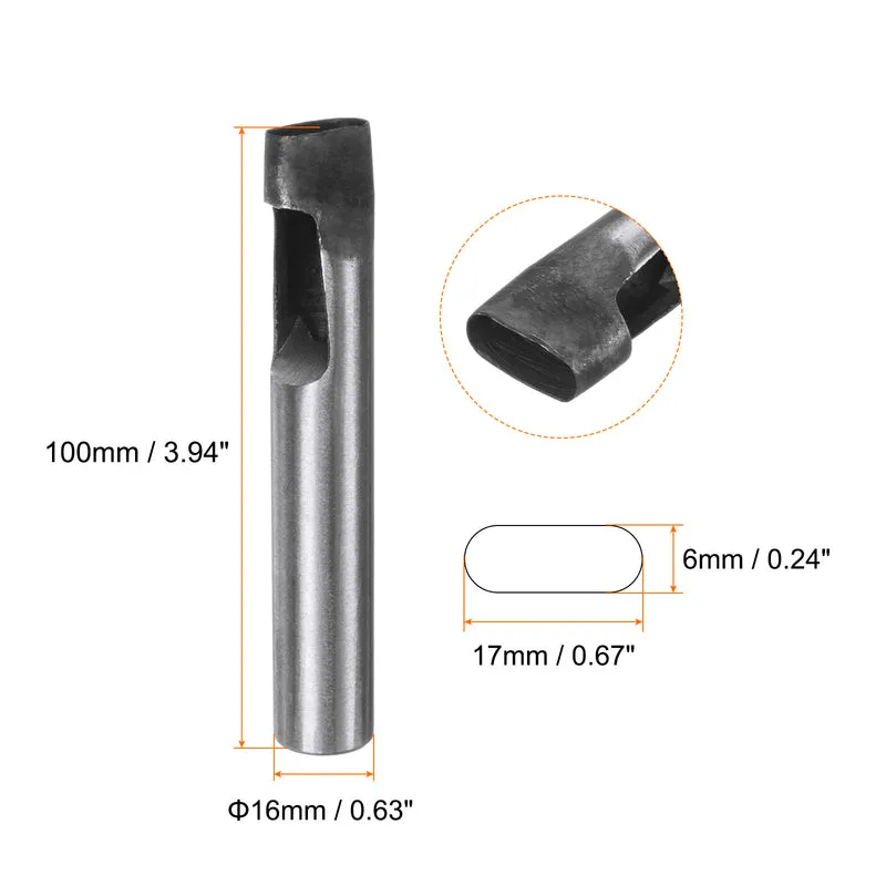 Leather Oval Hole Punch 17x6mm Belt Hole Puncher for Leather Crafting