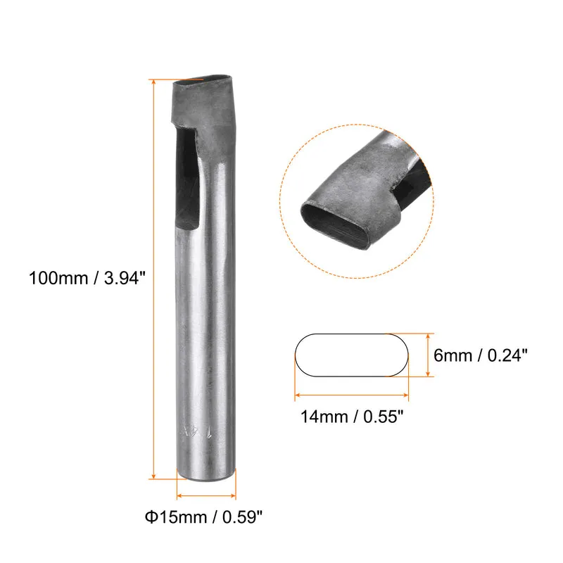 Leather Oval Hole Punch 14x6mm Belt Hole Puncher for Leather Crafting