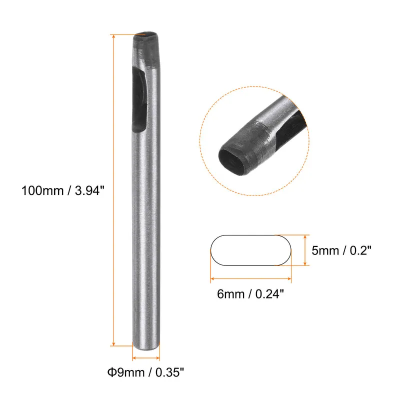 Leather Oval Hole Punch 6x5mm Belt Hole Puncher for Leather Crafting