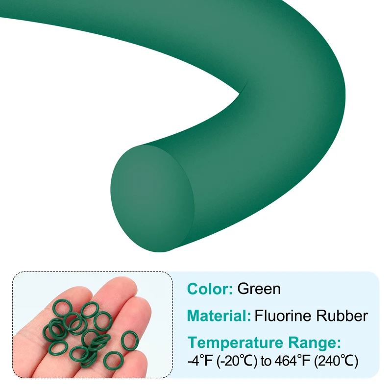 20Pcs Fluorine Rubber O-Ring 10.5mm OD 7.5mm ID 1.5mm Width,FKM Seal Gasket