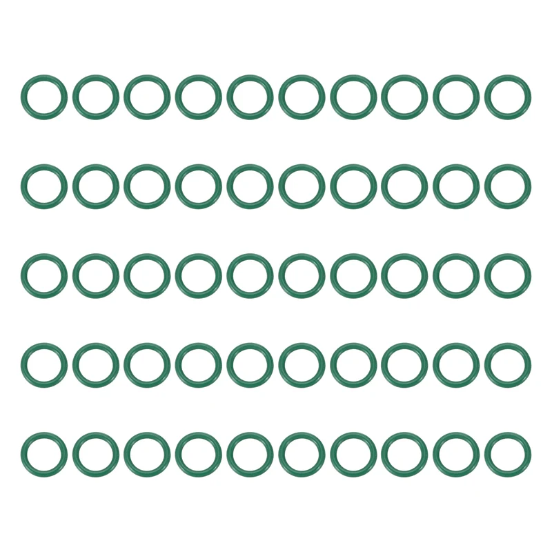 50Pcs Fluorine Rubber O-Ring 10mm OD 7mm ID 1.5mm Width,FKM Seal Gasket,Green