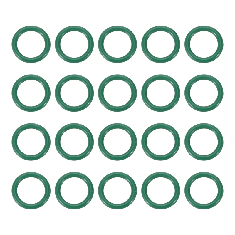 20Pcs Fluorine Rubber O-Ring 10mm OD 7mm ID 1.5mm Width,FKM Seal Gasket,Green