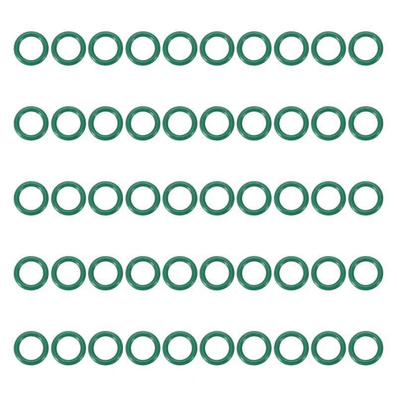 50Pcs Fluorine Rubber O-Ring 9mm OD 6mm ID 1.5mm Width,FKM Seal Gasket,Green