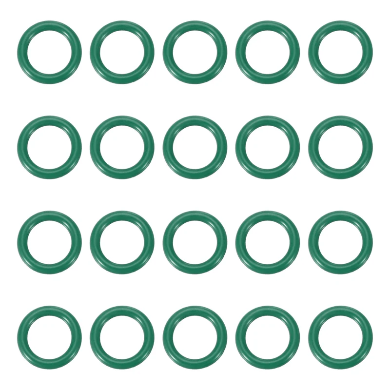 20Pcs Fluorine Rubber O-Ring 9mm OD 6mm ID 1.5mm Width,FKM Seal Gasket,Green