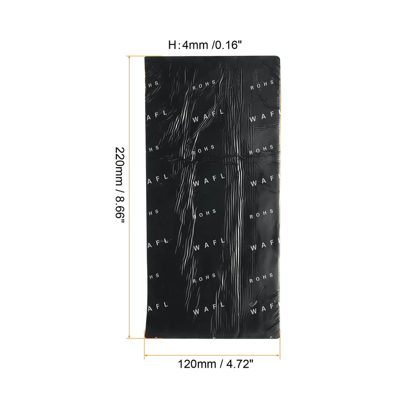 3pcs Sound Deadening Mat Damping Block for Air Conditioner 220 x 120 x 4mm Black