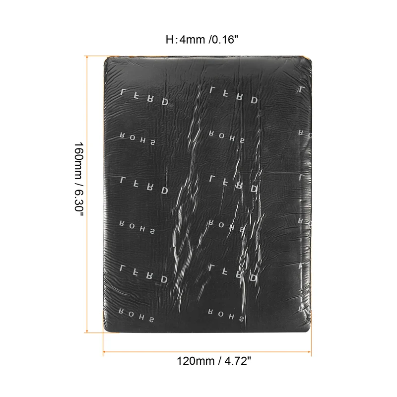 Sound Deadening Mat Damping Block for Air Conditioner 160 x 120 x 4mm Black 4pcs