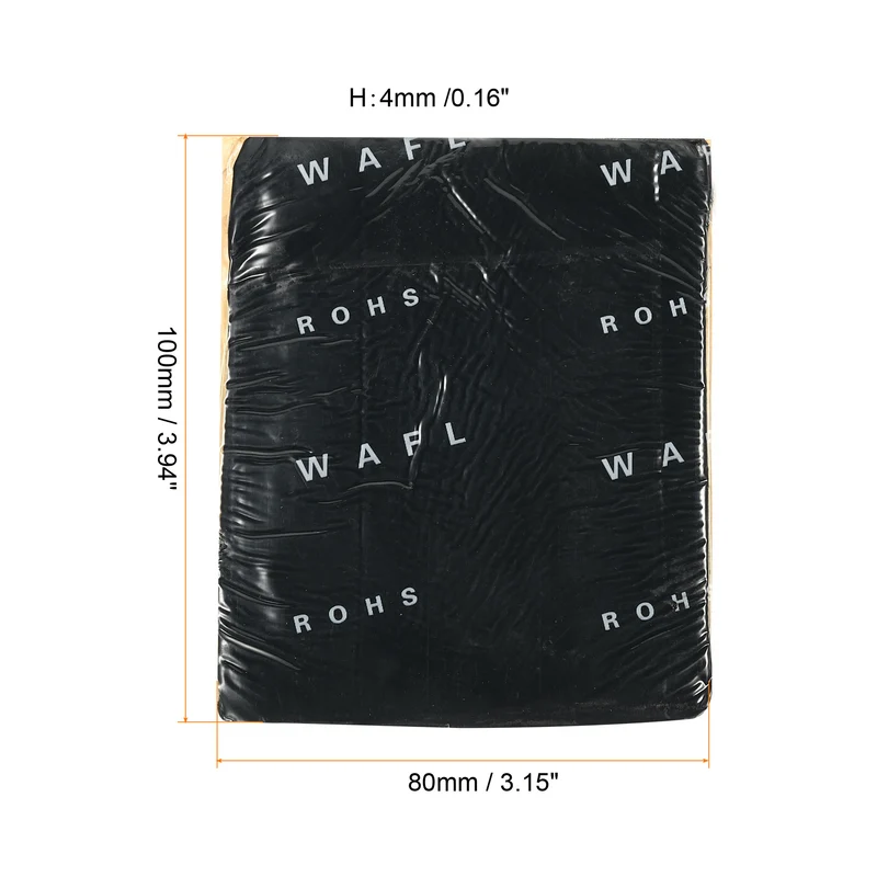 Sound Deadening Mat Damping Block for Air Conditioner 100 x 80 x 4mm, Black 5pcs