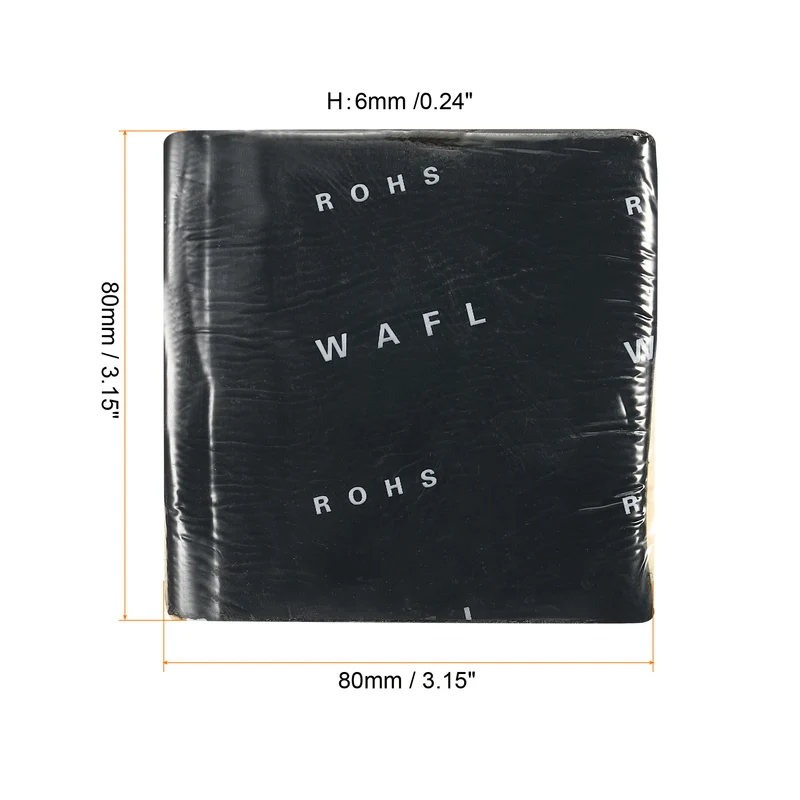 Sound Deadening Mat Damping Block for Air Conditioner 80 x 80 x 6mm, Black 5pcs