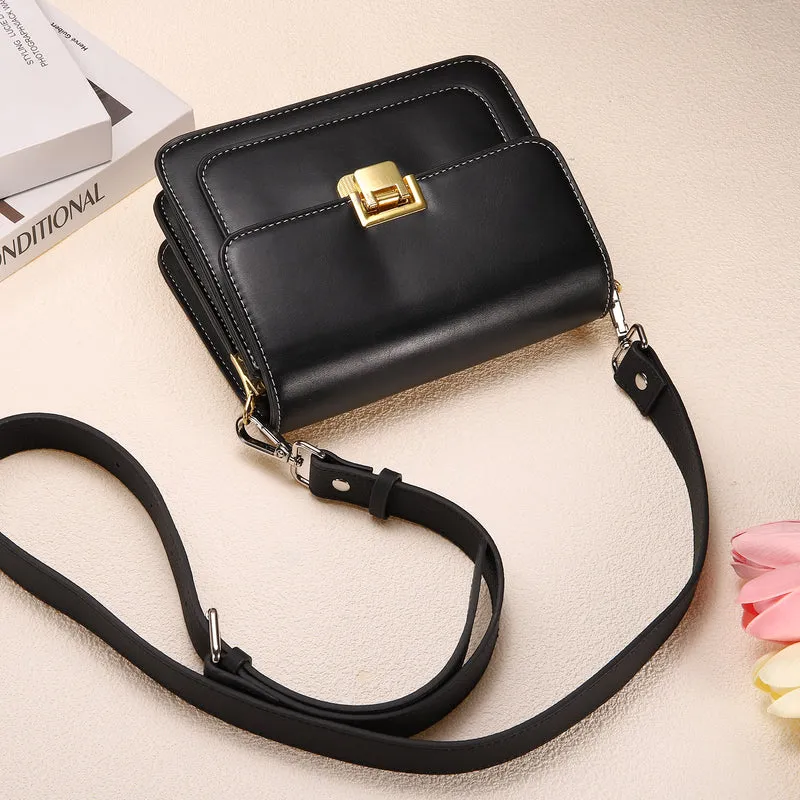 1" Genuine Leather Purse Strap for Bag (Grey, Silver Buckle)