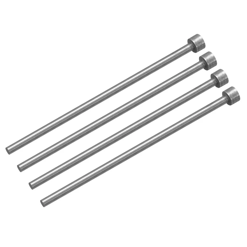 Straight Ejector Pins, 3mm Dia 65Mn Steel Round Tip Punch 100 Long 4Pcs