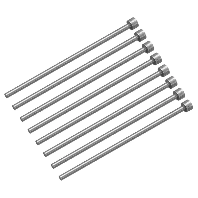 Straight Ejector Pins, 3mm Dia 65Mn Steel Round Tip Punch 100 Long 8Pcs