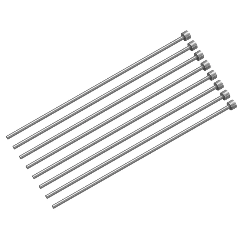 Straight Ejector Pins, 2.5mm Dia 65Mn Steel Round Tip Punch 150 Long 8Pcs