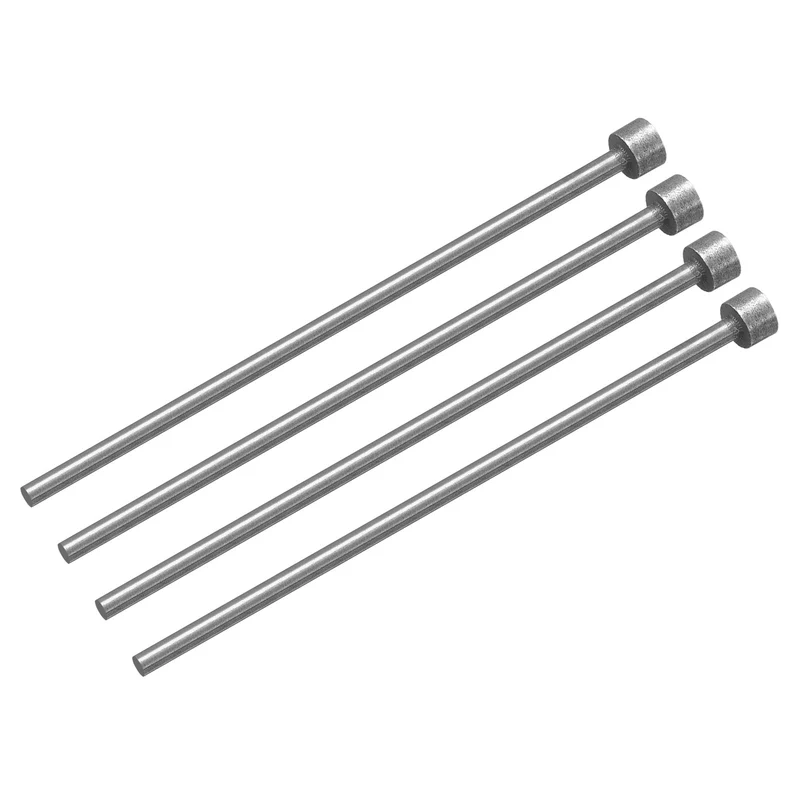 Straight Ejector Pins, 2.5mm Dia 65Mn Steel Round Tip Punch 100 Long 4Pcs