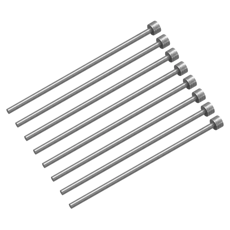 Straight Ejector Pins, 2.5mm Dia 65Mn Steel Round Tip Punch 100 Long 8Pcs