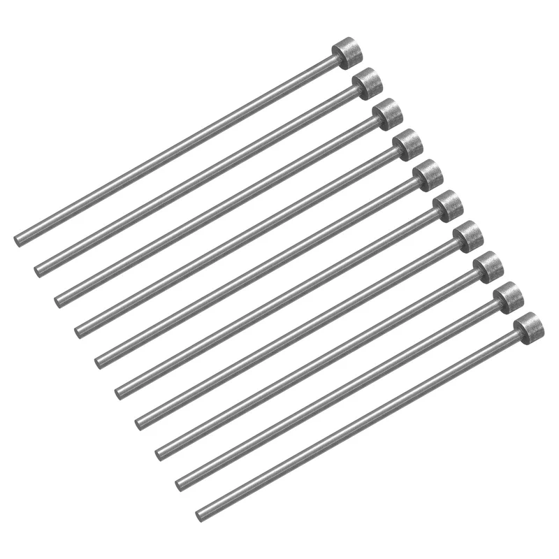 Straight Ejector Pins, 2.5mm Dia 65Mn Steel Round Tip Punch 100 Long 20Pcs