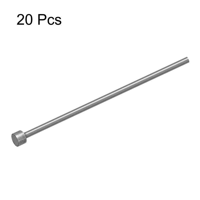 Straight Ejector Pins, 2.5mm Dia 65Mn Steel Round Tip Punch 100 Long 20Pcs