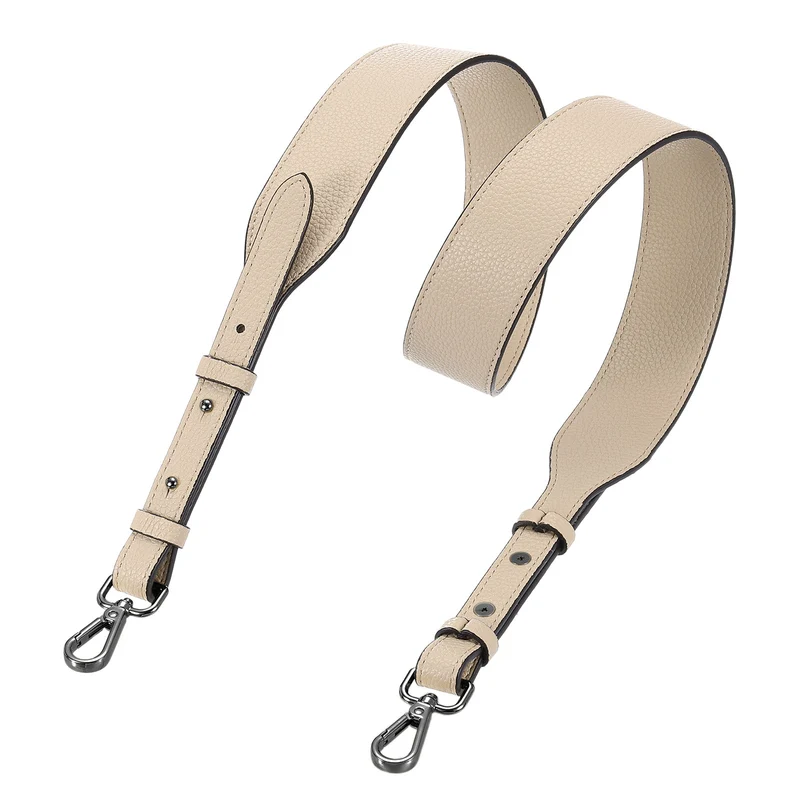 45.3" Adjustable PU Leather Purse Strap Crossbody Replacement Light Khaki/Black