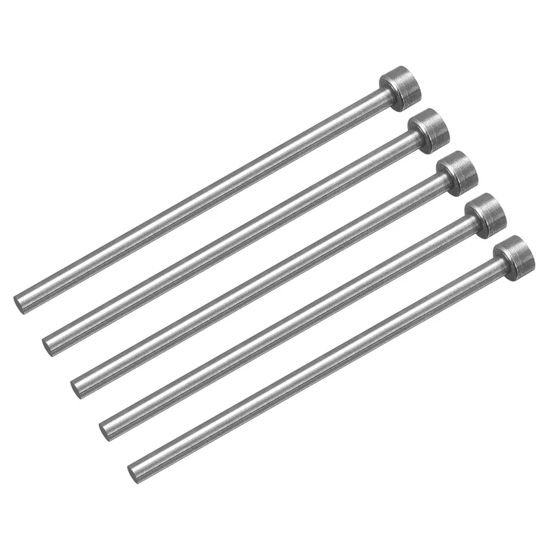 5Pcs Straight Ejector Pins, 4mm (0.16") Dia. SKD61 Round Tip Punch 100mm (4") Long for Mechanical Maintenance