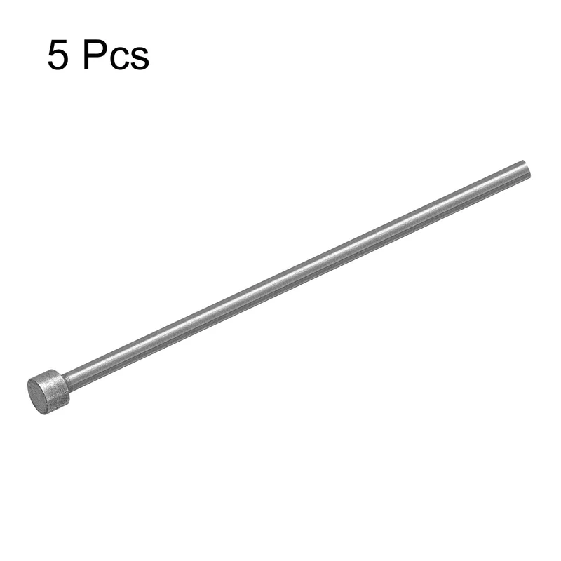 5Pcs Straight Ejector Pins, 3.5mm (0.14") Dia. SKD61 Round Tip Punch 100mm (4") Long for Mechanical Maintenance