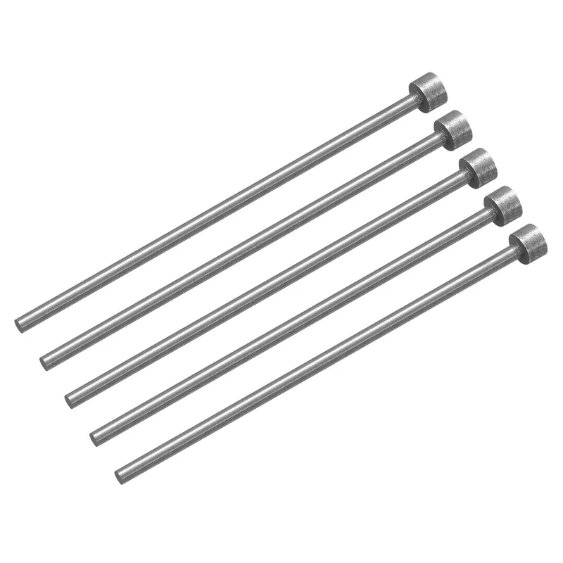 5Pcs Straight Ejector Pins, 2.5mm (0.1") Dia. SKD61 Round Tip Punch 100mm (4") Long for Mechanical Maintenance