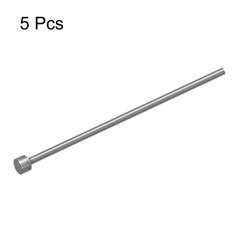 5Pcs Straight Ejector Pins, 2.5mm (0.1") Dia. SKD61 Round Tip Punch 100mm (4") Long for Mechanical Maintenance