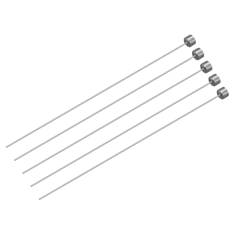 5Pcs Straight Ejector Pins, 0.8mm (0.031") Dia. SKD61 Round Tip Punch 100mm (4") Long for Mechanical Maintenance