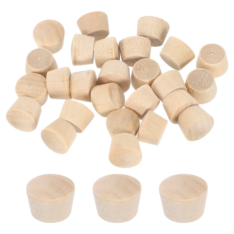 56Pcs Wood Button Plugs, 10mm/0.39" Hardwood Screw Hole Plug for Woodworking