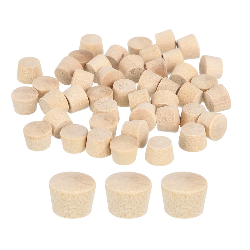 80Pcs Wood Button Plugs, 9mm/0.35" Hardwood Screws Hole Plug for Woodworking