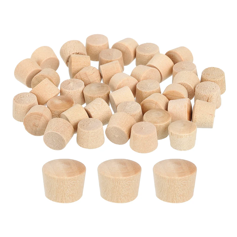 120Pcs Wood Button Plugs, 8.5mm/0.33" Hardwood Screw Hole Plug for Woodworking