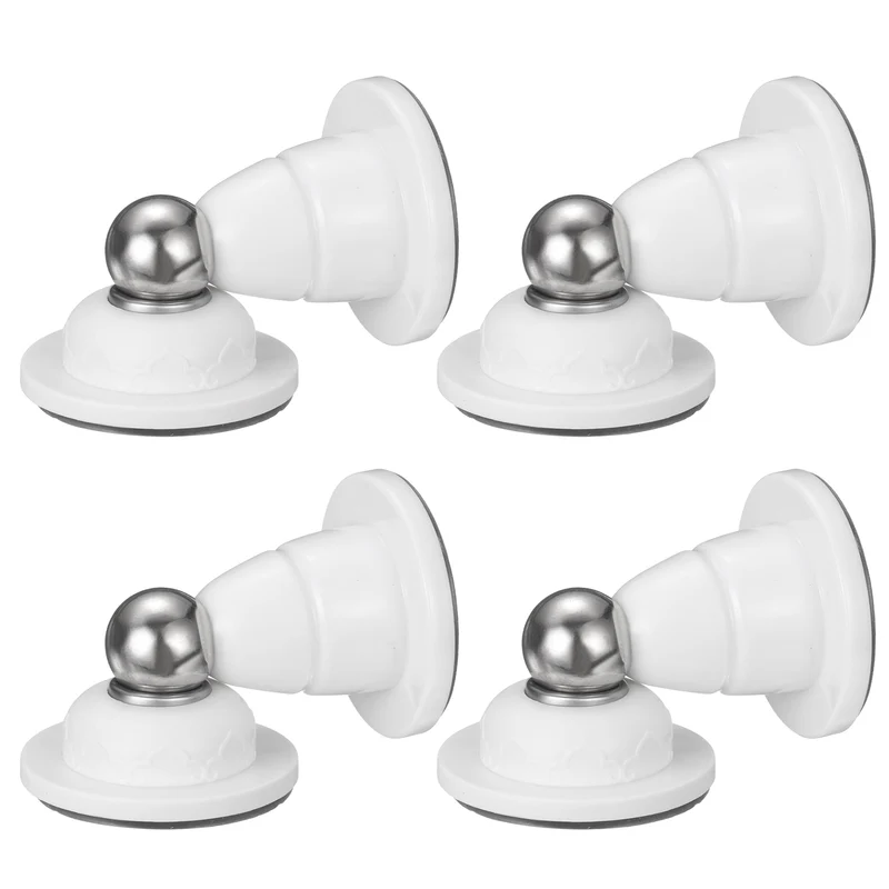 4Pcs 3" Magnetic Door Stoppers Silicone Door Stop with Adhesive Bright White)