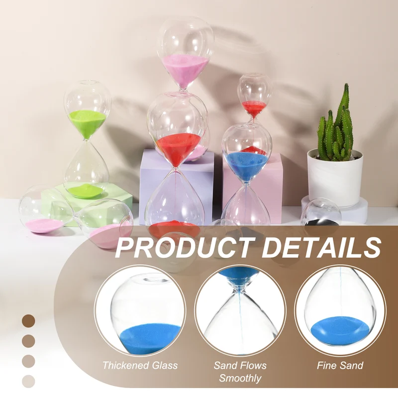 5 Minutes Sand Timer, Watch High Glass Sandglass Timer, Dark Blue