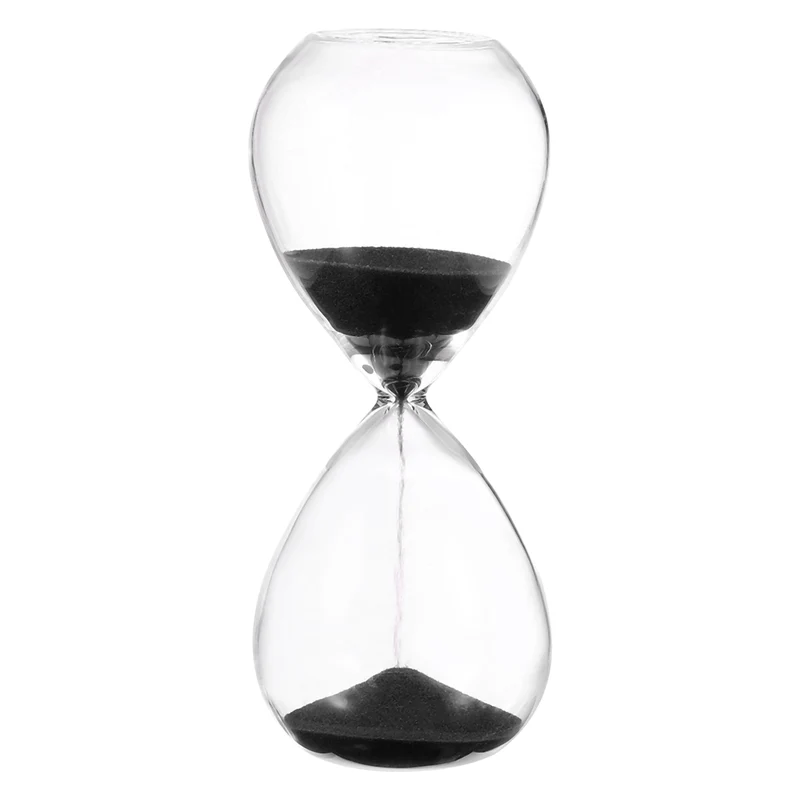 5 Minutes Sand Timer, Watch High Glass Sandglass Timer, Black