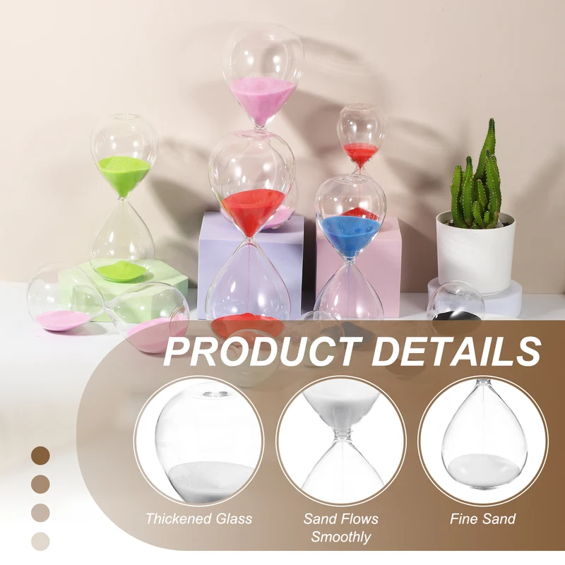 5 Minutes Sand Timer, Watch High Glass Sandglass Timer, White