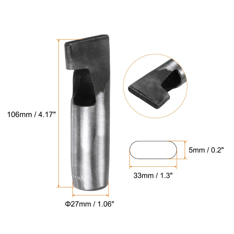 Leather Oval Hole Punch 33x5mm Belt Hole Puncher for Leather Crafting