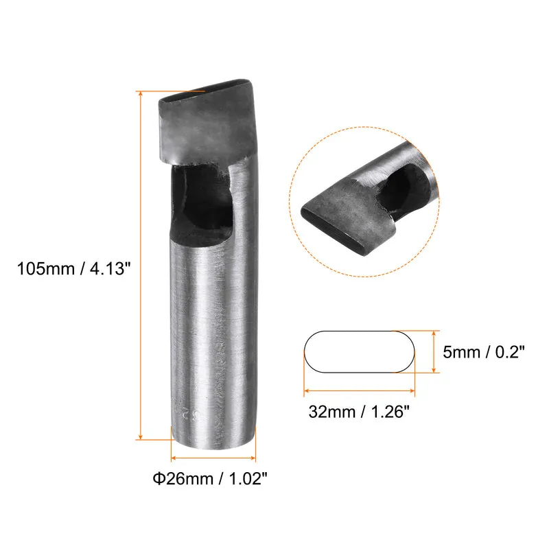 Leather Oval Hole Punch 32x5mm Belt Hole Puncher for Leather Crafting