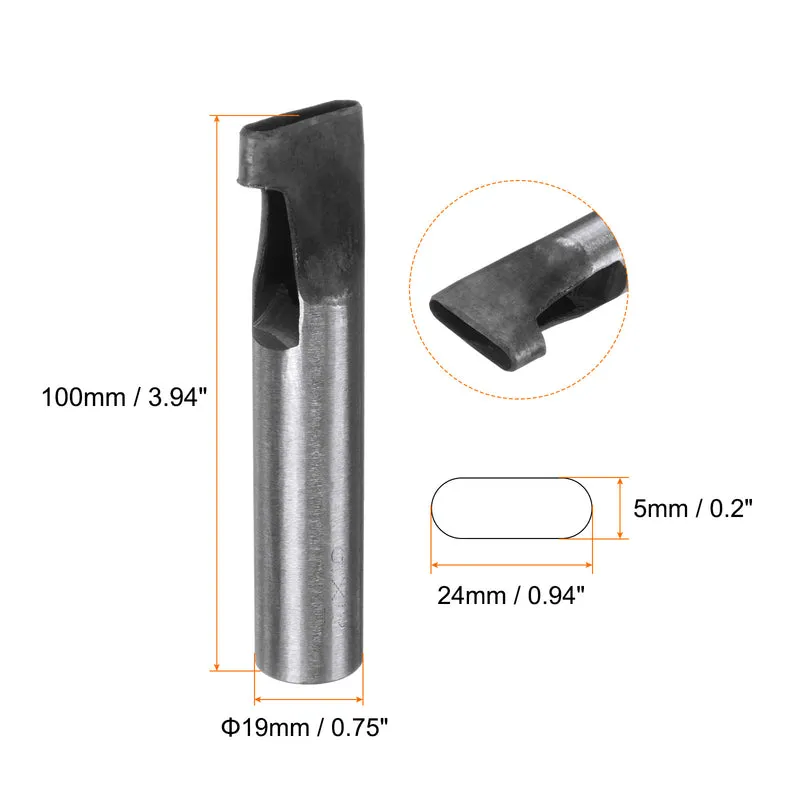 Leather Oval Hole Punch 24x5mm Belt Hole Puncher for Leather Crafting