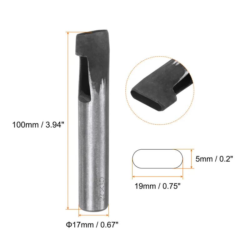 Leather Oval Hole Punch 19x5mm Belt Hole Puncher for Leather Crafting