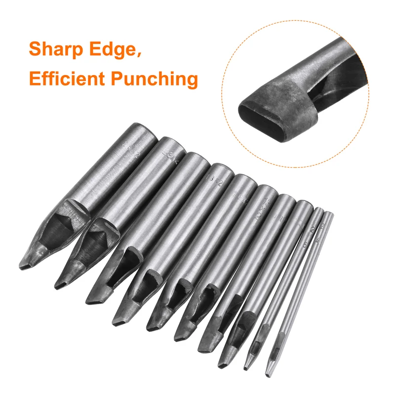 Leather Oval Hole Punch 16x5mm Belt Hole Puncher Oblong Hollow Punching Cutting Tool for Leather Crafting, Watch Band, Strap, Cloth, Gaskets