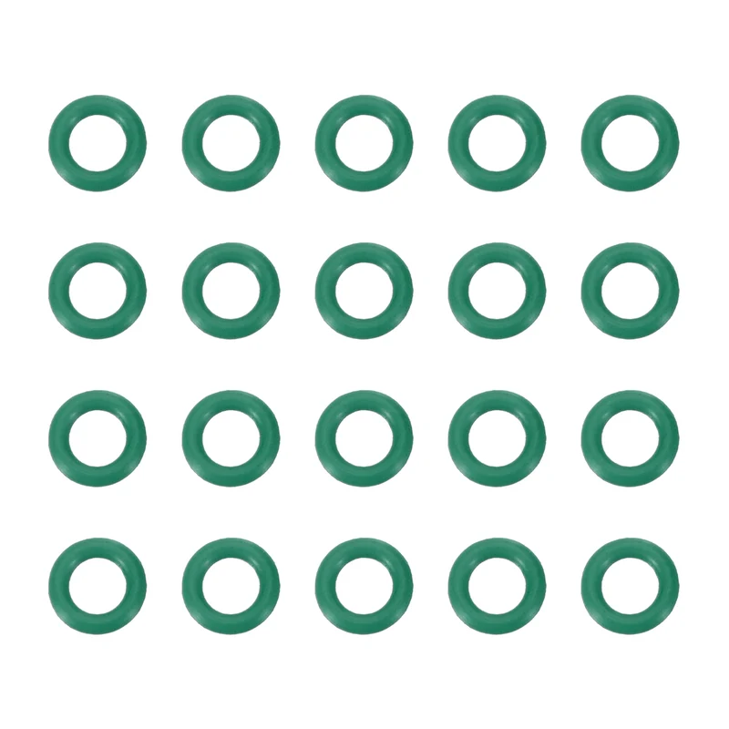 20Pcs Fluorine Rubber O-Ring 8mm OD 5mm ID 1.5mm Width,FKM Seal Gasket,Green