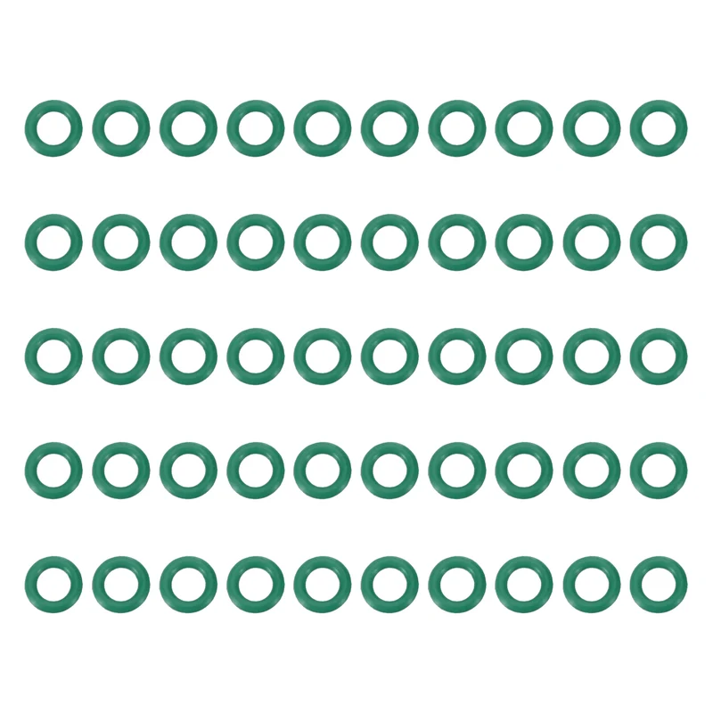 50Pcs Fluorine Rubber O-Ring 7.5mm OD 4.5mm ID 1.5mm Width,FKM Seal Gasket,Green