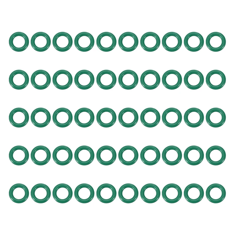 50Pcs Fluorine Rubber O-Ring 7mm OD 4mm ID 1.5mm Width,FKM Seal Gasket,Green