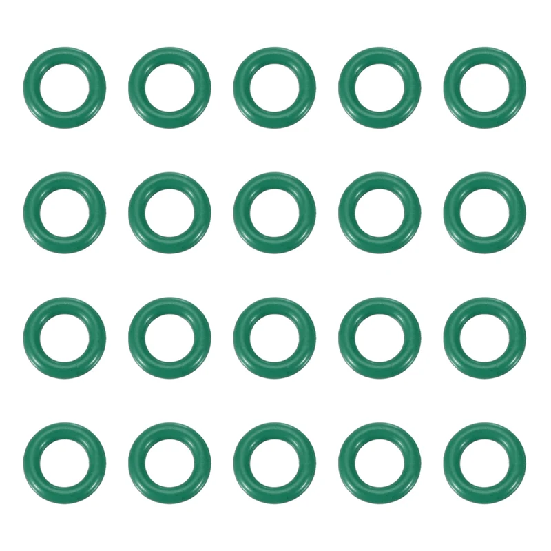 20Pcs Fluorine Rubber O-Ring 7mm OD 4mm ID 1.5mm Width,FKM Seal Gasket,Green
