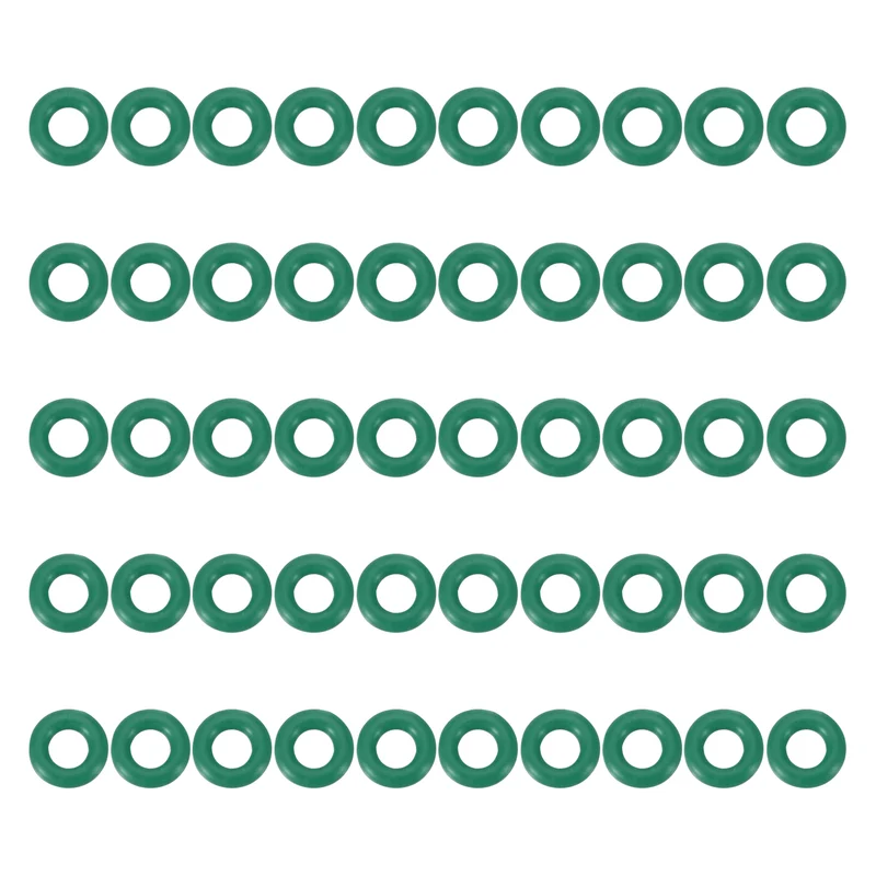50Pcs Fluorine Rubber O-Ring 5.5mm OD 2.5mm ID 1.5mm Width,FKM Seal Gasket,Green